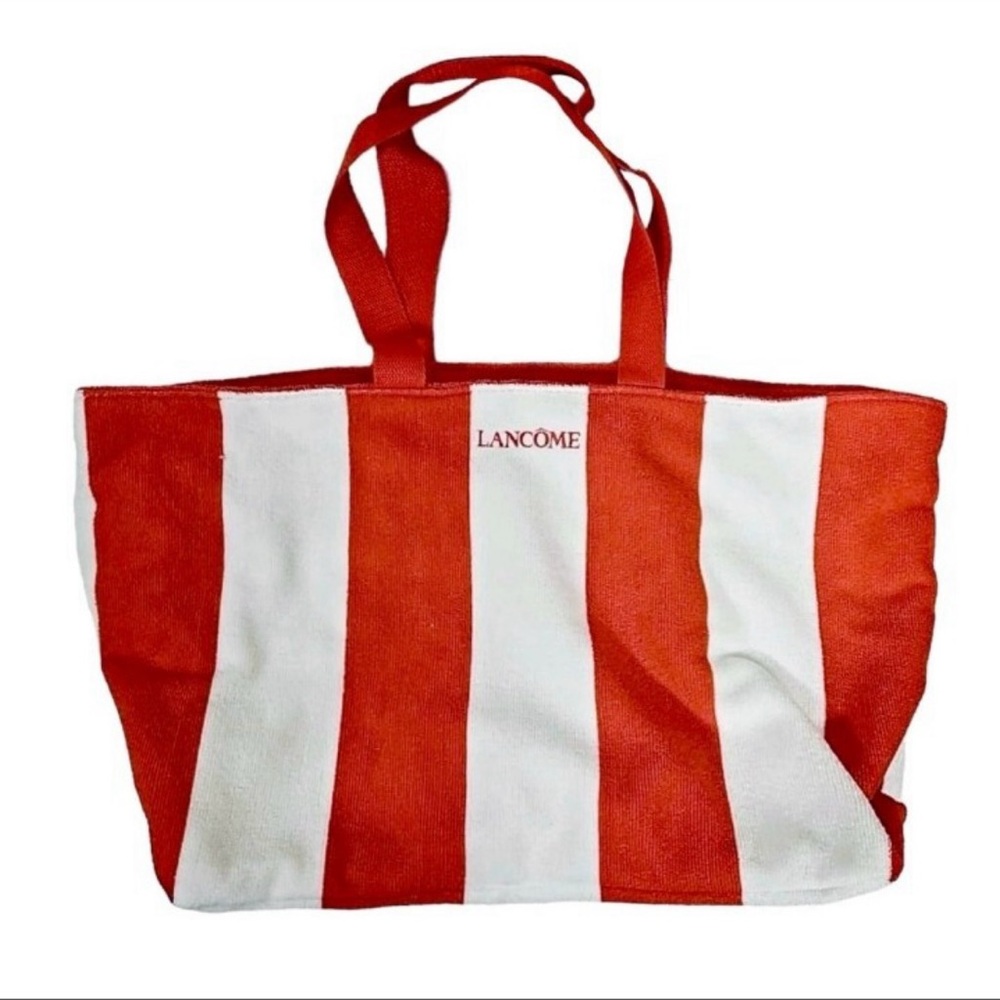 *NWOT Lancôme Red & White Striped Tote Bag